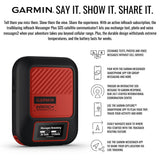 Garmin inReach Messenger Plus SOS Satellite Communicator with Tracback Routing (Black-Red) Bundle