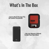 Garmin inReach Messenger Plus SOS Satellite Communicator with Tracback Routing (Black-Red) Bundle