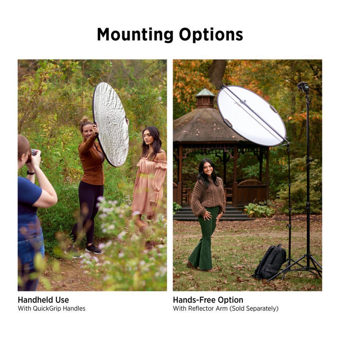 Westcott Illuminator 40-Inch 5-In-1 Reflector with QuickGrip Handles for Versatile Light Control