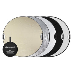Westcott Illuminator 40-Inch 5-In-1 Reflector with QuickGrip Handles for Versatile Light Control