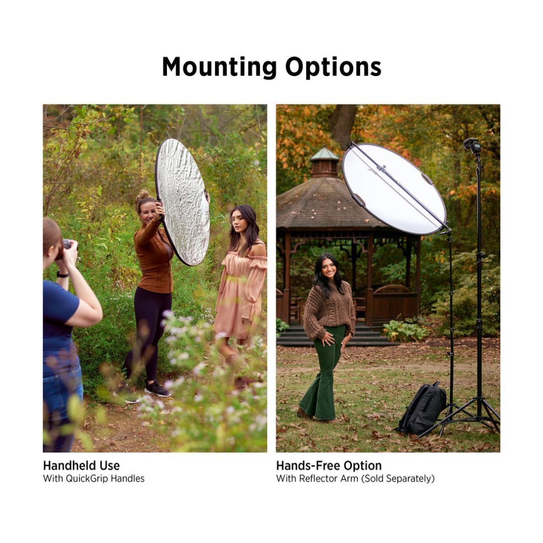 Westcott Illuminator 48x72-Inch 5-In-1 Reflector with QuickGrip Handles for Versatile Light Control