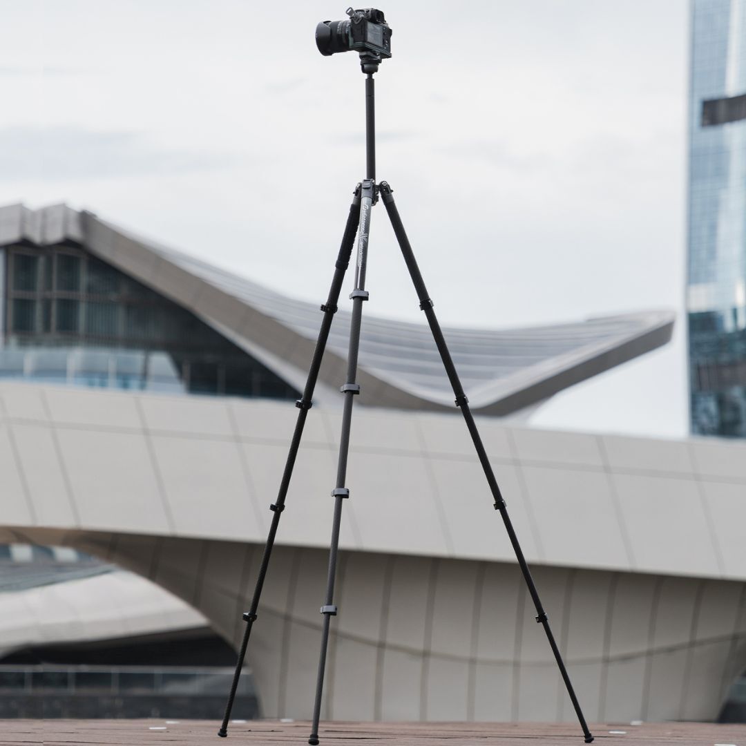 Fotopro X-Airfly Video Tripod with Flip Lock System and Compact and Lightweight Design (Gray)