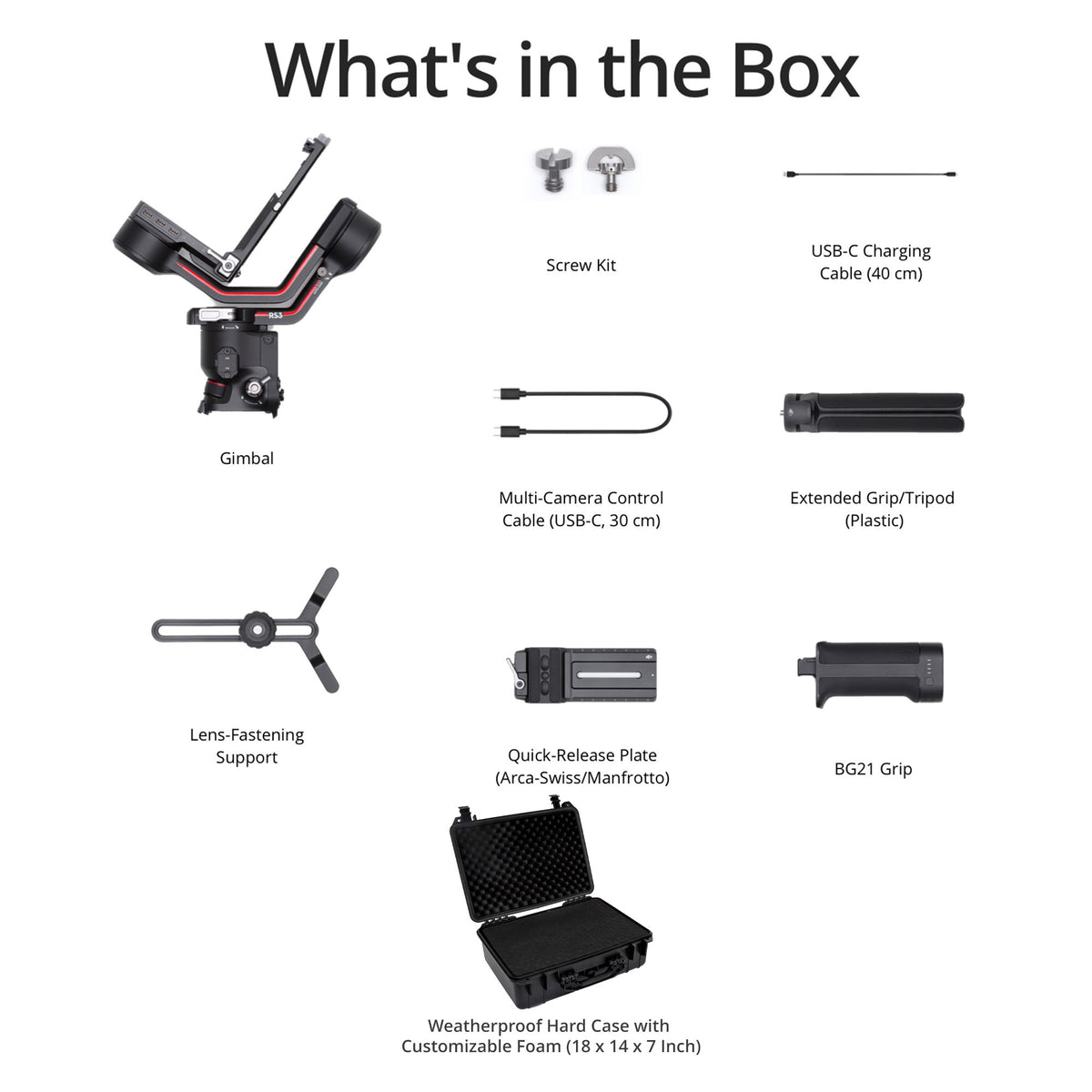 DJI RS 3 Gimbal Stabilizer Combo with Weatherproof Hard Case Bundle