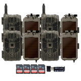 Stealth Cam 40MP Deceptor Max Cellular Trail Camera (2-Pack) x 2 with Solar Battery (4-Pack) Bundle