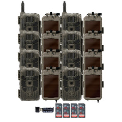 Stealth Cam 40MP Deceptor Max Cellular Trail Camera (2-Pack) x 4 with Solar Battery (8-Pack) Bundle