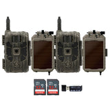 Stealth Cam 40MP Deceptor Max Cellular Trail Camera (2-Pack) with Solar Battery (2-Pack) Bundle