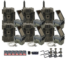 Stealth Cam 40MP Deceptor Max Cellular Trail Camera with Solar Power Pack (6-Pack) Bundle