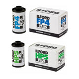 Ilford HP5 Plus ISO 400 Black and White 35mm Roll Film (36 Exposures) with FP4 Roll Film Bundle