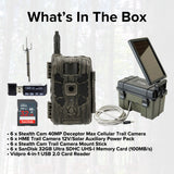 Stealth Cam 40MP Deceptor Max Cellular Trail Camera (6-Pack) with Solar Pack (6-Pack) Bundle