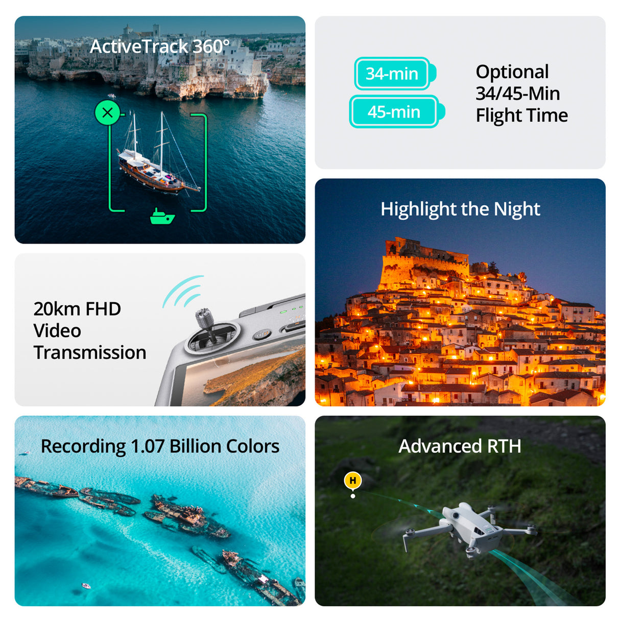 DJI Mini 4 Pro Drone with RC-N2 Controller with ND Filters Set, Landing Pad, and 128GB MicroSD Card