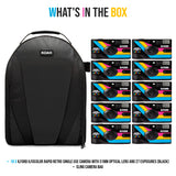 Ilford Ilfocolor Rapid Retro Single Use Camera with 31mm Optical Lens (Black, 10-Pack) Bundle