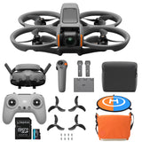 DJI Avata 2 Fly More Combo (3 Batteries), FPV Controller 3, 256GB SD, Propellers, Pad, & Bag