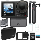 DJI Osmo Action 4 Camera Adventure Combo with Charging Handle, 128GB SD Card, Case, & Protectors