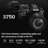Nikon D7500 DSLR Camera with 18-140mm F3.5-5.6 VR Lens with 128GB Extreme Pro SD Card Bundle
