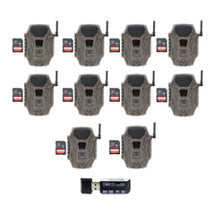Wildgame Innovations Terra Cell 16MP Cellular Trail Camera (10-Pack) with 10x Memory Card Bundle