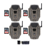 Wildgame Innovations Terra Cell 16MP Cellular Trail Camera (4-Pack) with 4x Memory Card Bundle