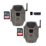 Wildgame Innovations Terra Cell 16MP Cellular Trail Camera (2-Pack) with 2x Memory Card Bundle