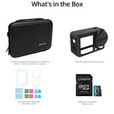 Knox Gear Case for Osmo Action 5/4/3 with 128GB SD Card, Screen Protectors & Lens Silicone Cover