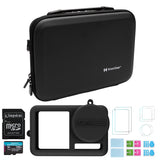 Knox Gear Case for Osmo Action 5/4/3 with 128GB SD Card, Screen Protectors & Lens Silicone Cover