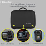 Knox Gear Case for Osmo Action 5/4/3 with 128GB SD Card, Screen Protectors & Lens Silicone Cover