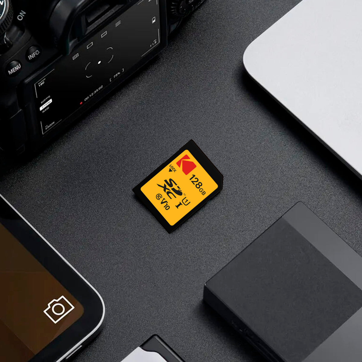 Kodak 128GB SDXC Premium Performance Class 10 UHS-I U1 V10 Full HD Memory Card (10-Pack) Bundle