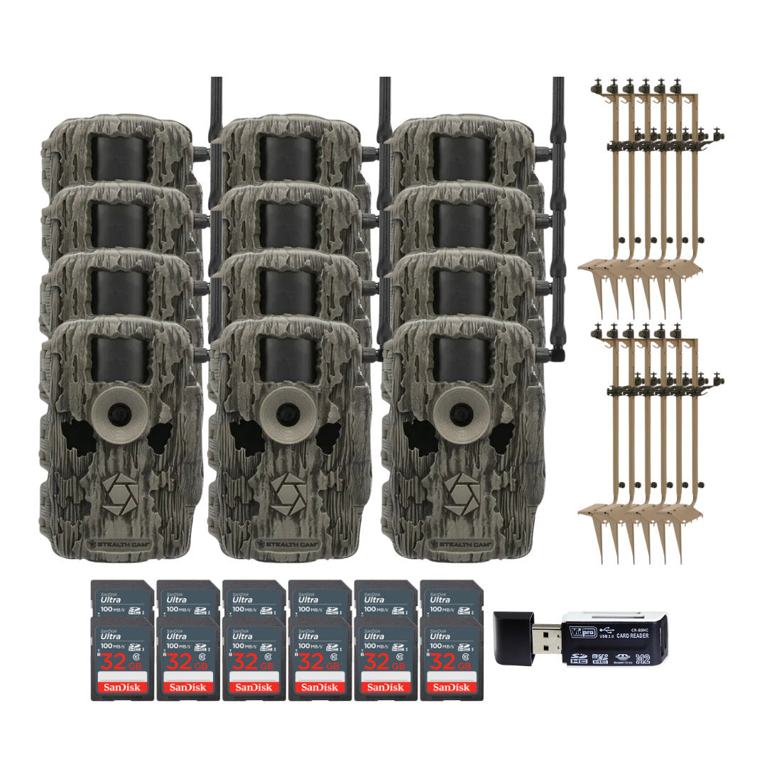 Stealth Cam 36MP Fusion Max Cellular Trail Camera with 80-Feet Detection Range (2-Pack) x 6 Bundle