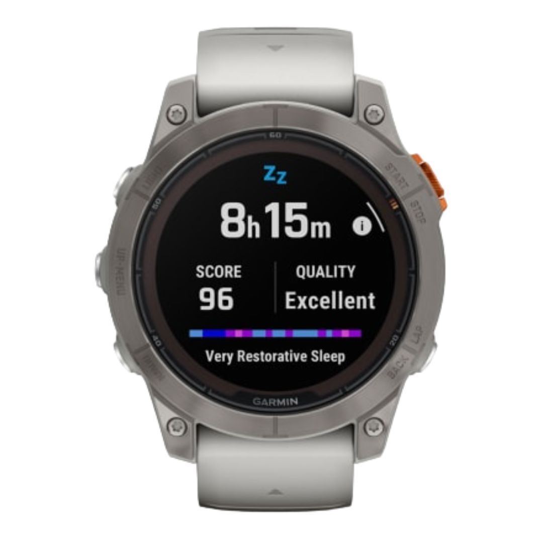 Garmin fenix 7 Pro Sapphire Solar Edition Water-Resistant GPS Smartwatch (Fog Gray and Ember Orange)