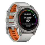 Garmin fenix 7 Pro Sapphire Solar Edition Water-Resistant GPS Smartwatch (Fog Gray and Ember Orange)