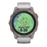 Garmin fenix 7 Pro Sapphire Solar Edition Water-Resistant GPS Smartwatch (Fog Gray and Ember Orange)