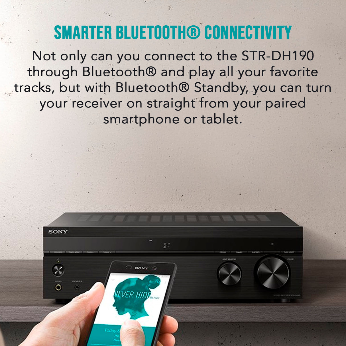 Sony 2 Channel Stereo Receiver with Phono Inputs and Bluetooth Connectivity with Soundbar Bundle