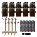 Stealth Cam Adjustable Multi-Pivot Mounting Post (10-Pack) with 5000mAh Battery (10-Pack) Bundle