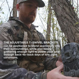 Stealth Cam Adjustable Multi-Pivot Mounting Post for Trail Camera and Solar Pak Battery Bundle