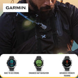 Garmin fenix 8 43mm GPS Smartwatch (Carbon Gray DLC Titanium and Black-Pebble Gray) Bundle