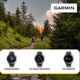 Garmin fenix E 47mm GPS Smartwatch with 1.3-Inch AMOLED Display (Slate Gray Steel and Black) Bundle