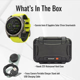 Garmin Fenix 8 Sapphire 51mm GPS Smartwatch with AMOLED Display (Amp Yellow and Graphite) Bundle