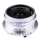 Laowa 15mm f5 Cookie FF Lens with 110-Degree Angle of View and Compact Body (Silver, Leica M)