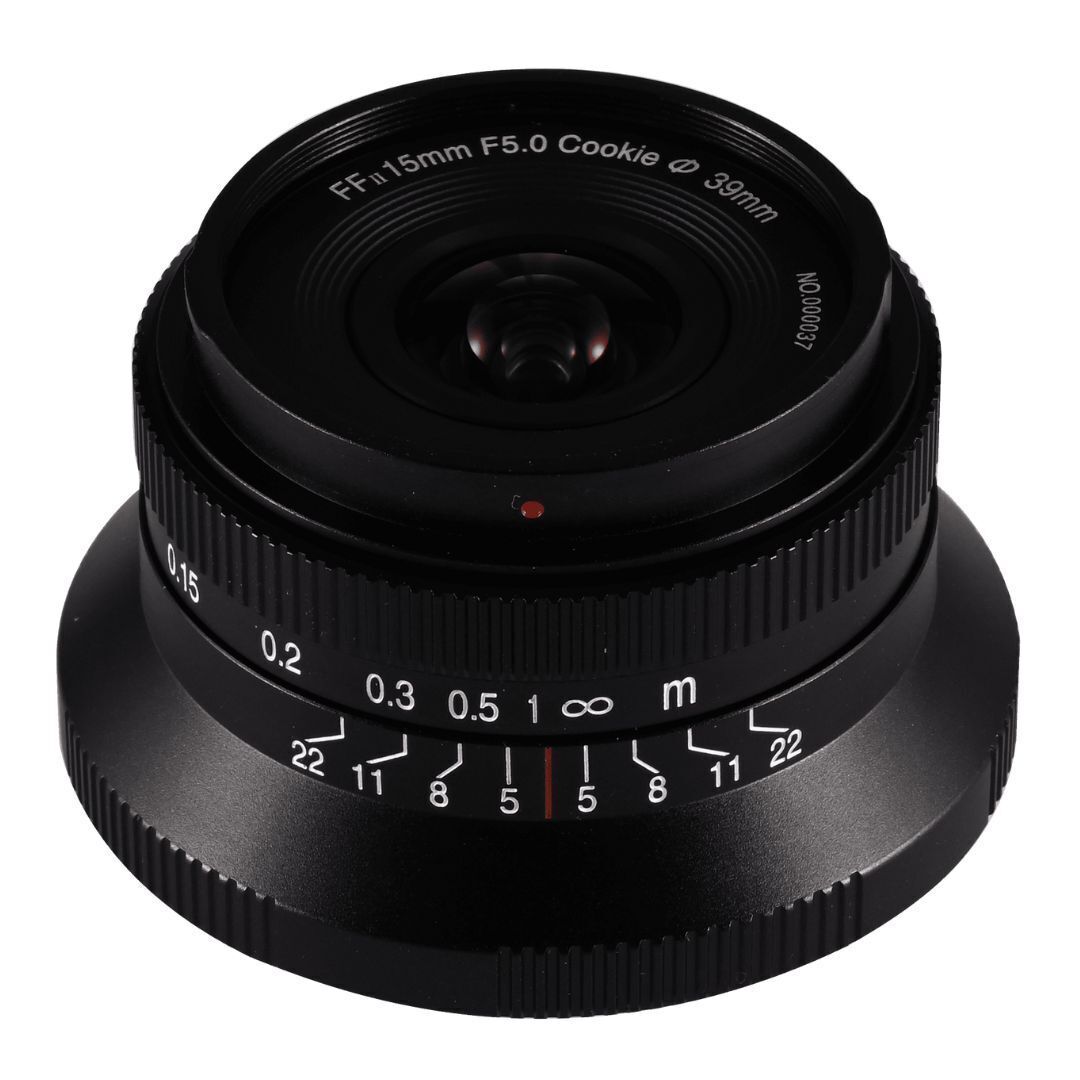 Laowa 15mm f5 Cookie FF Lens with 110-Degree Angle of View and Compact Body (Black, L-Mount)
