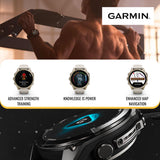 Garmin Fenix 8 43mm GPS Smartwatch (Carbon Gray DLC Titanium and Black-Pebble Gray) Bundle