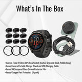 Garmin Fenix 8 43mm GPS Smartwatch (Carbon Gray DLC Titanium and Black-Pebble Gray) Bundle