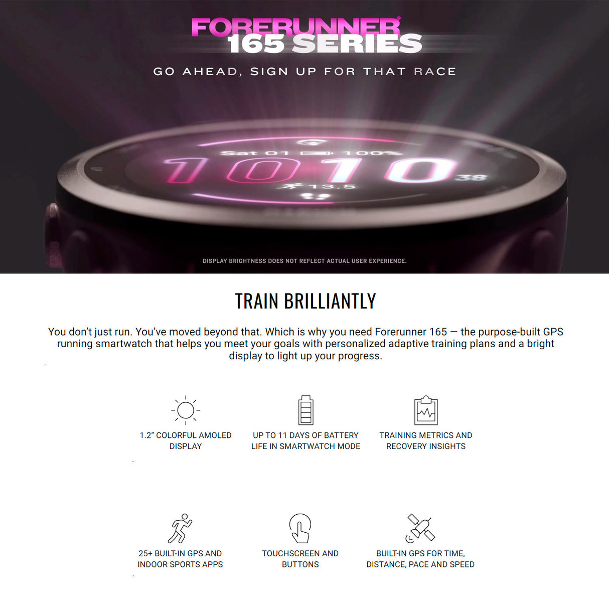 Garmin Forerunner 165 GPS Running Smartwatch (Mist Gray and Whitestone) with Screen Protector Bundle