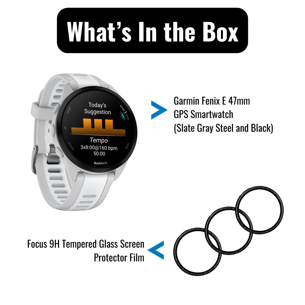 Garmin Forerunner 165 GPS Running Smartwatch (Mist Gray and Whitestone) with Screen Protector Bundle