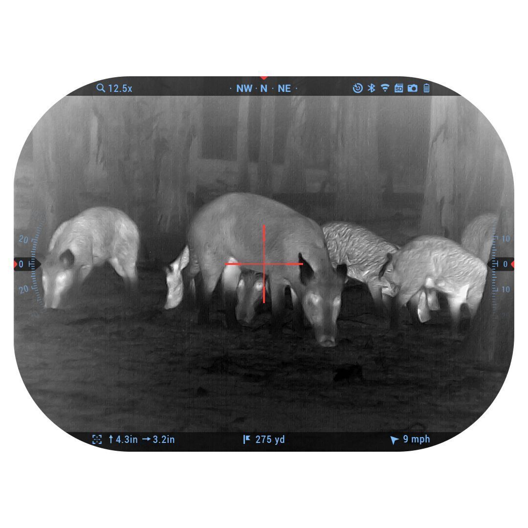 ATN ThOR 5 320 3-12x Weather-Resistant Smart HD Thermal Rifle Scope with 5th Gen Sensor (Black)