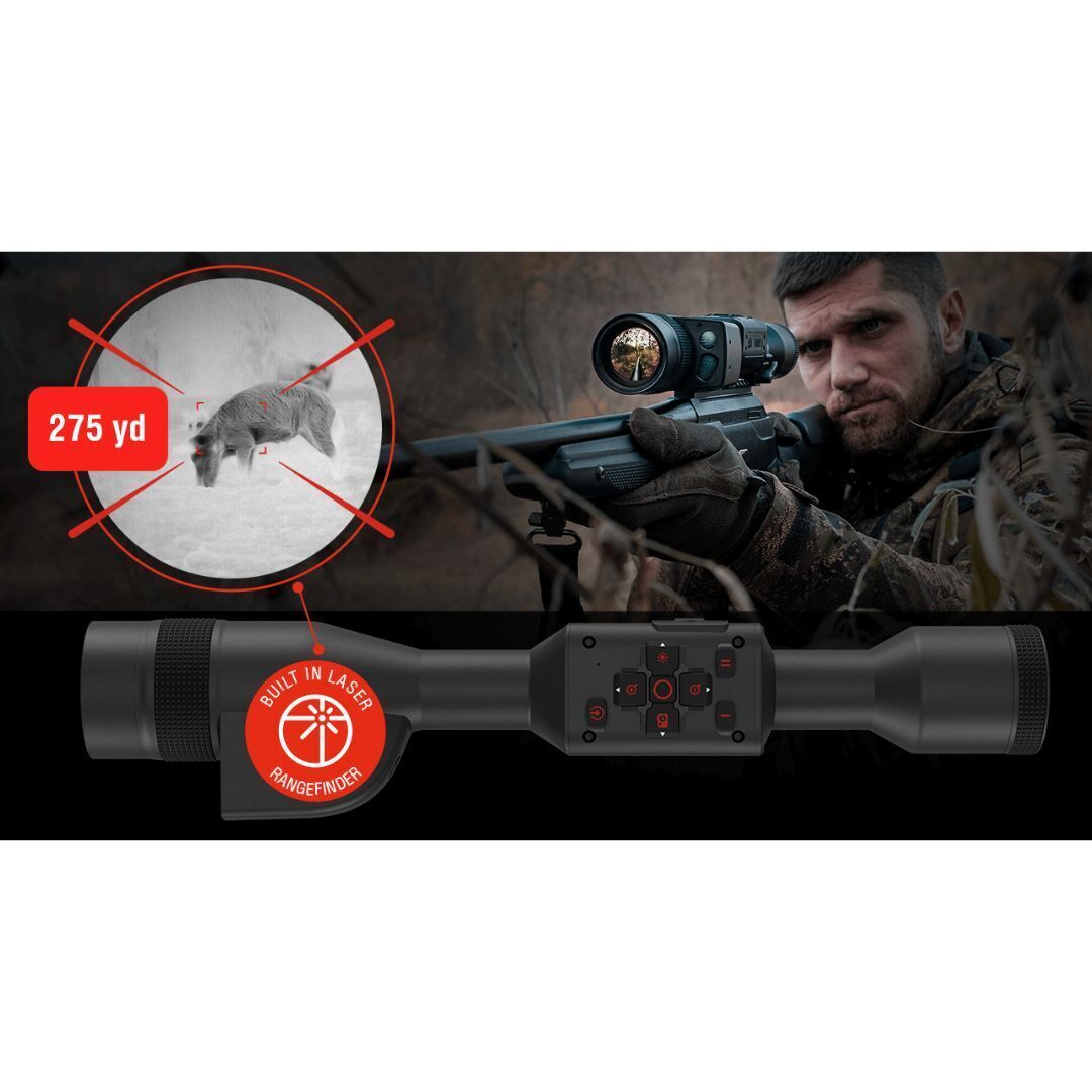 ATN ThOR 5 LRF 320 3-12x Smart HD Thermal Rifle Scope with Built-In Laser Rangefinder (Black)
