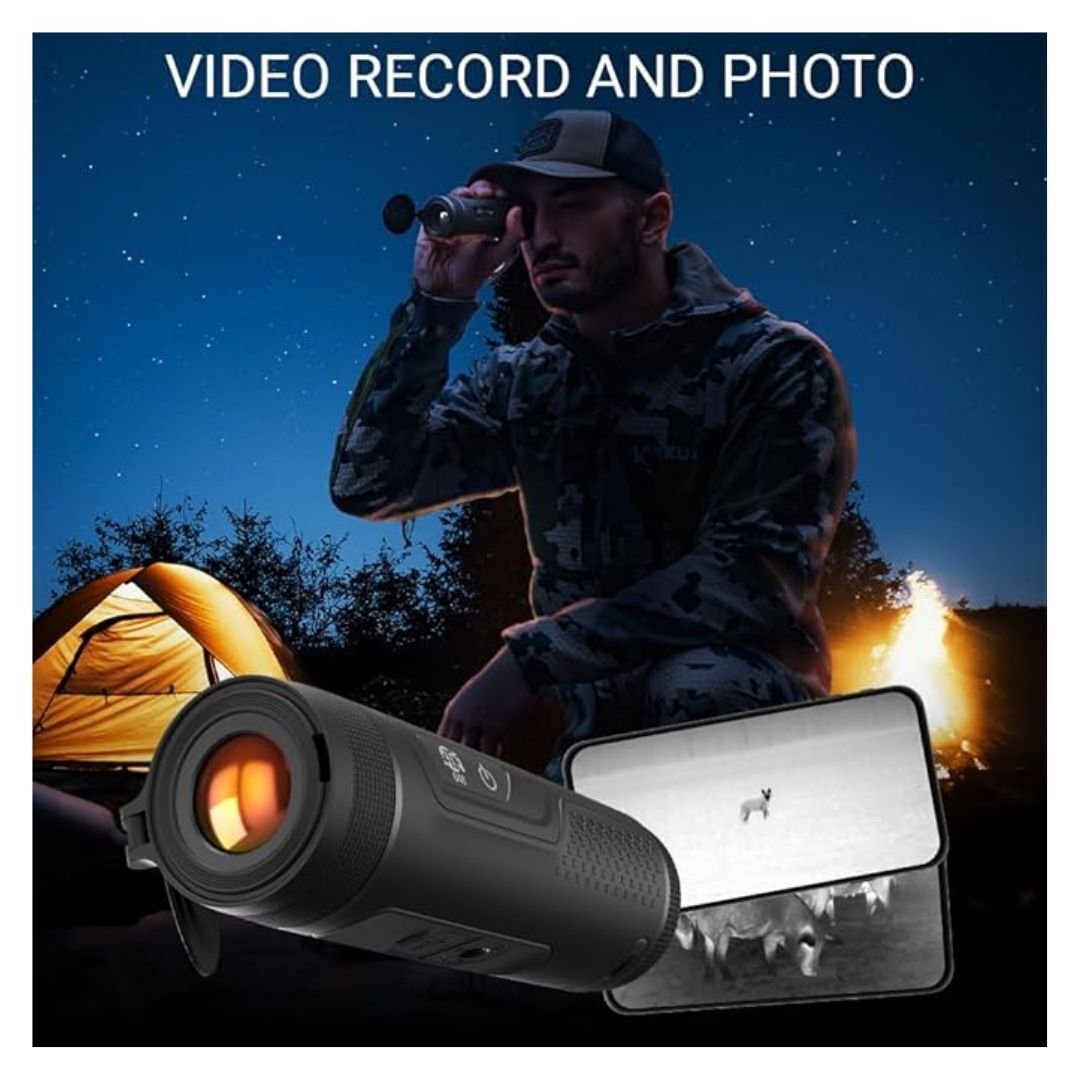 ATN BlazeTrek 625 Thermal Monocular with 5 Color Palettes, 16GB Storage, and Compact Design (Black)