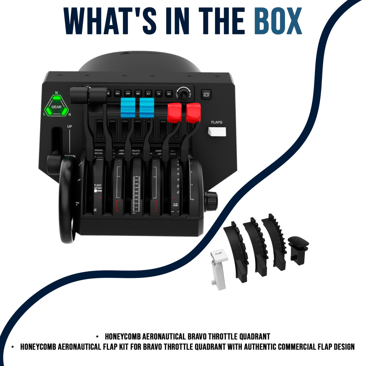 Honeycomb Aeronautical Bravo Throttle Quadrant with Honeycomb Aeronautical Flap Kit Bundle
