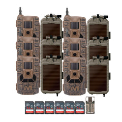 Muddy Matrix 36MP Imaging Cellular Trail Camera (6-Pack) with Solar Battery (6-Pack) Bundle
