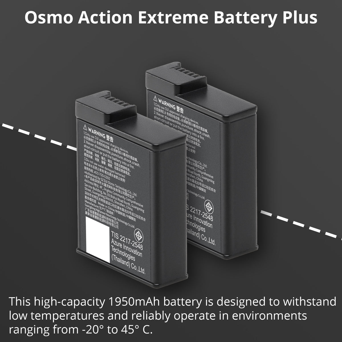 DJI Osmo Action Extreme Battery Plus (2-pack) with Osmo Action 5 /  Action 4 / Action 3 Portable Sto