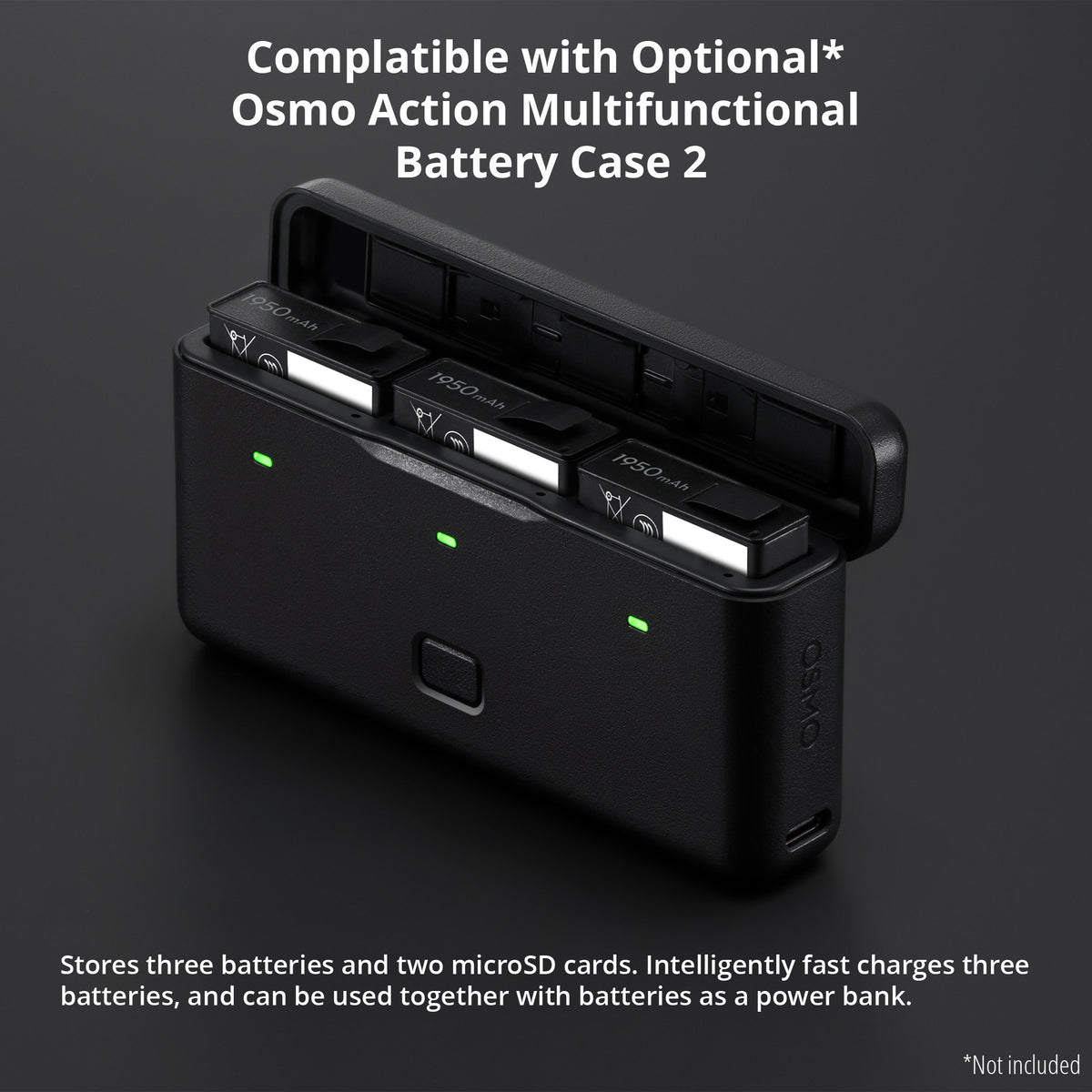 DJI Osmo Action Extreme Battery Plus (2-pack) with Osmo Action 5 /  Action 4 / Action 3 Portable Sto