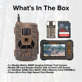 Muddy Matrix 36MP Imaging Cellular Trail Camera with On Demand Photo (2-Pack) Bundle