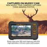 Muddy SD Card Reader or Viewer with 4.3 Inch LCD Screen with 32GB UHS-I Memory Card (4-Pack) Bundle